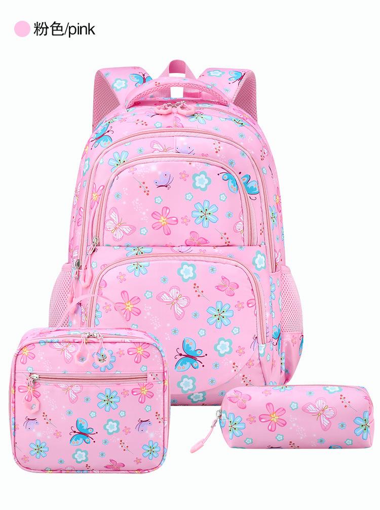 3pcs/set Cute Student Backpack Primary Schoolbag Rabbits and quicks and Kawaii Student Backpack Teenage Girls Handbag Rucksack