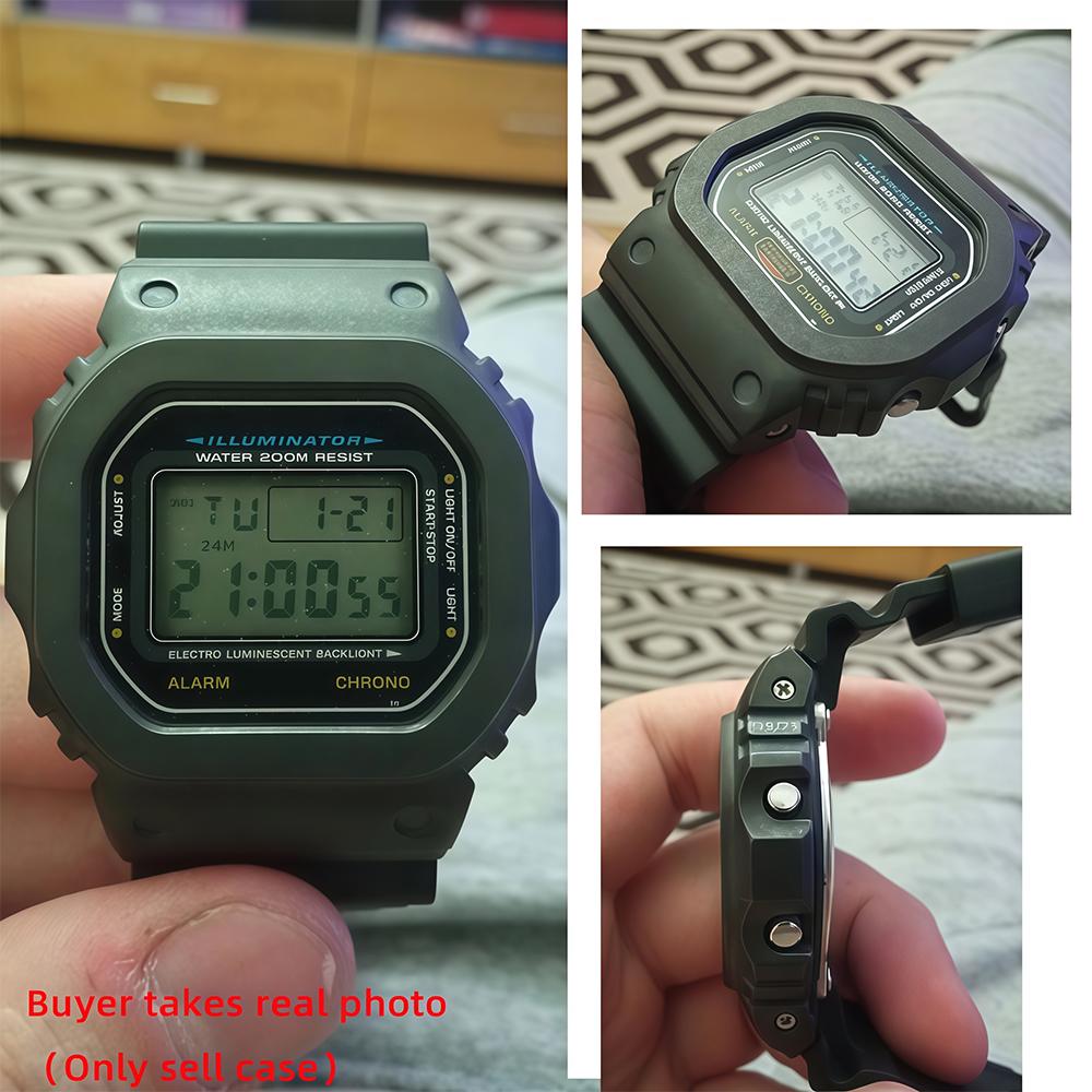 14G Titanium alloy Vintage Watch case For Casio DW5600 GW-B5600 small square modified DW-5600 lightweight Watchband metal Bezel