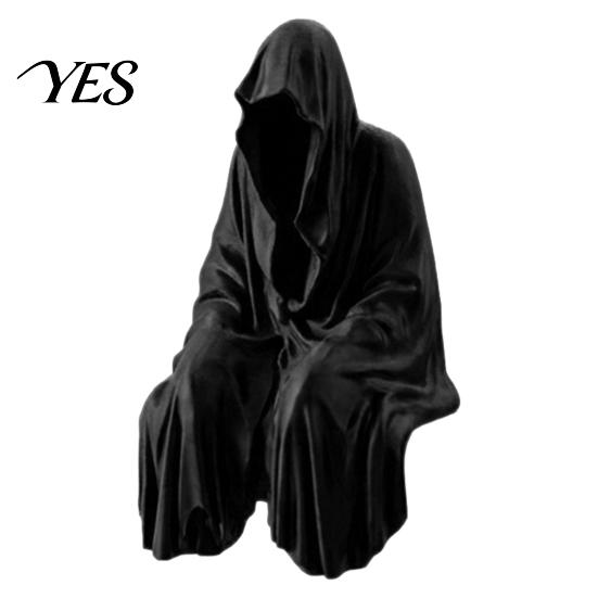 Compact Gothic Figurine Faceless Shadow Statue, Abstract Dark Art Craft, 3D Printed Home Hood Sculpture Office Desk Decor, Mysterious Silhouette чёрный