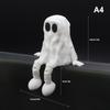 3D Printed Cute Ghost Figurines Fidget Toys Joint Movable Ghost Pumpkin Statue Desk Decoration Ornaments Halloween Gift