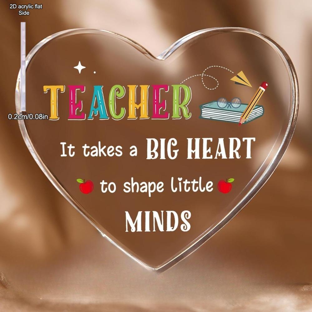 

2D Flat Acrylic Heart-shaped Decoration, Indoor and Outdoor Decoration - No Battery/electricity Required, Free Day Decoration, Shop Decoration, Durabl 10*10CM