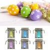 Easter Bunny with Tail Drawstring Gift Bag Line Cloth Storage Pouches Supplies for Children Day Food Cookie Package