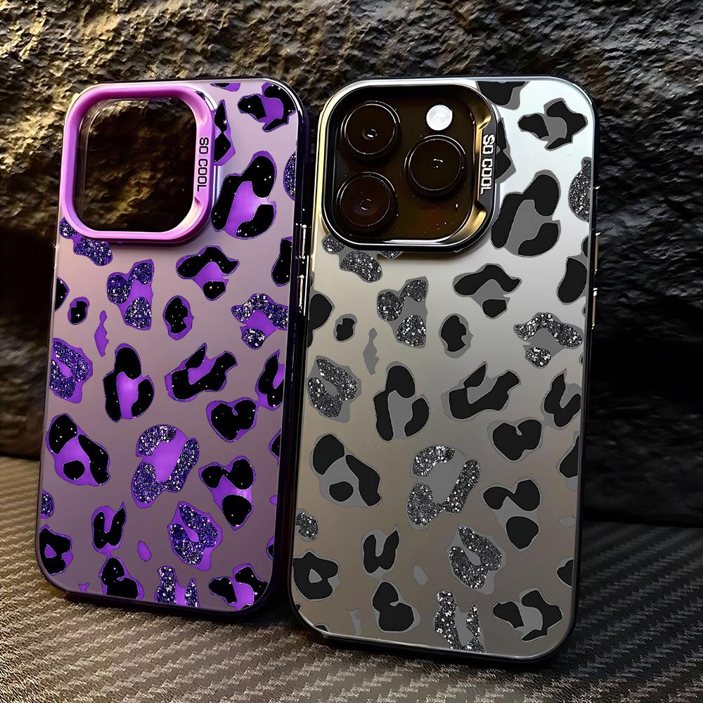 Shiny colorful leopard print Phone Case For Tecno Pova Spark Go 30C 20 7 Pova 6 Camon 40 30S 20 itel P36 A48 S23 Pro 4G 5G Cover