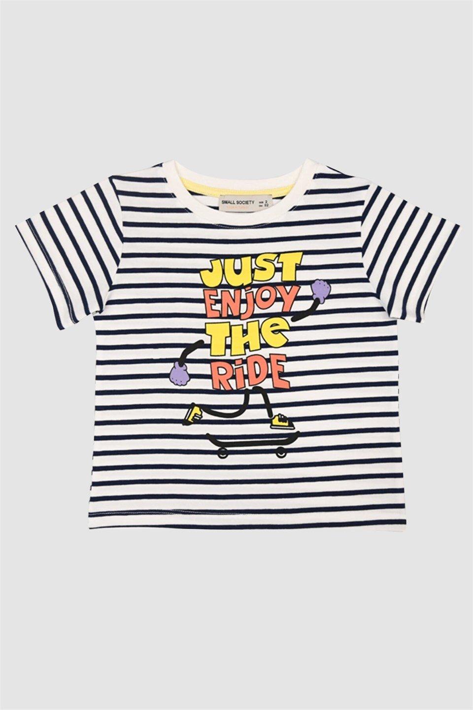 

Футболка с принтом Just Enjoy для мальчиков 1-2 Years белый