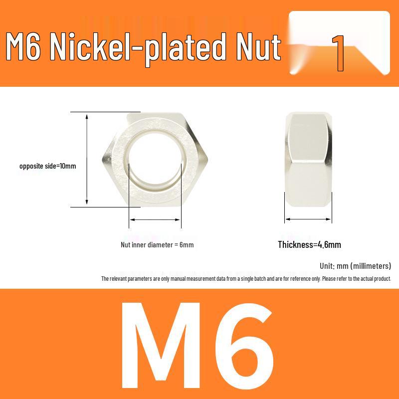 Hex Nut & Washer Set with M4*16 Self-Tapping and M6*16 Screws