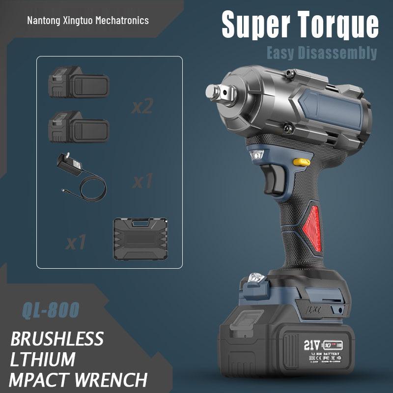 800Nm Brushless 21V Lithium-Ion Impact Wrench for Auto Repair & Woodworking