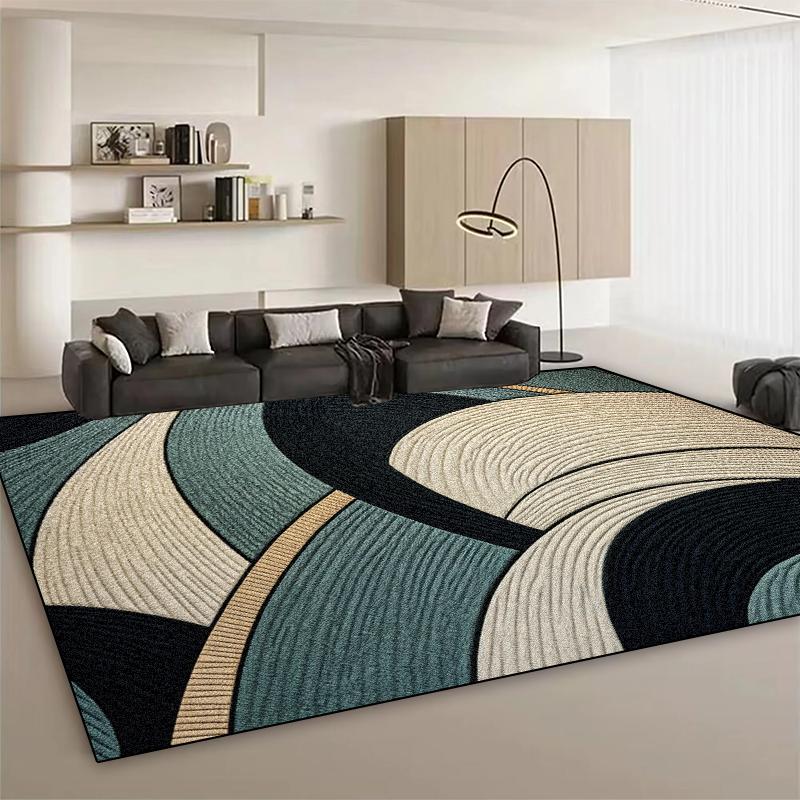 Modern Abstract Geometric Large Area Rug Non Slip Washable Carpet for Living Room Bedroom Sofa Coffee Table Mat Lounge Decor