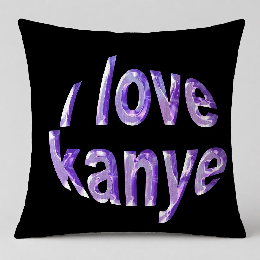 Celebrity Kanye Omari West Cushion Cover Short Plush Cushion Cover Double Sided Print Washable Sofa Pillowcase Home Decor Gift