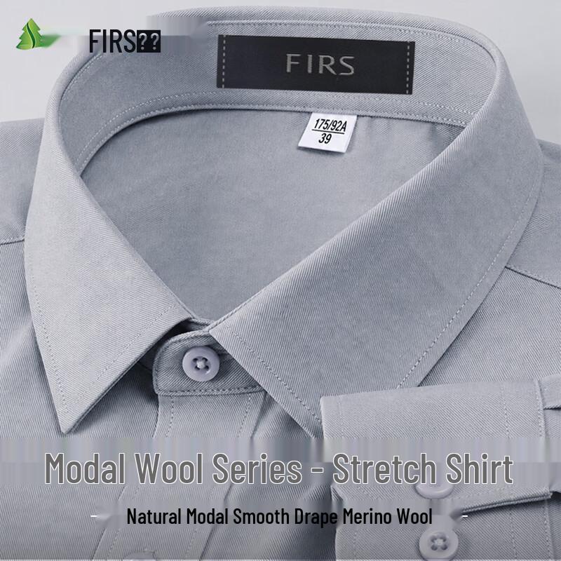 FIRS Men s Modal Merino Business Casual Long-Sleeve Shirt 40