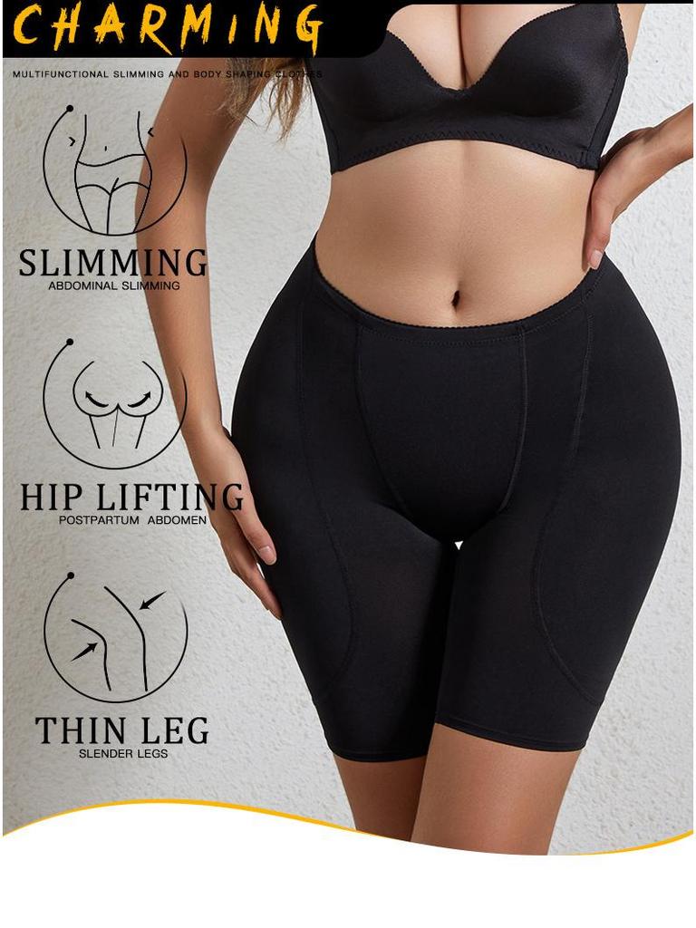 Women's Mid-Waist Tummy Control Shaping Thong with Hip Lift and Open Butt Cincher - Plus Size