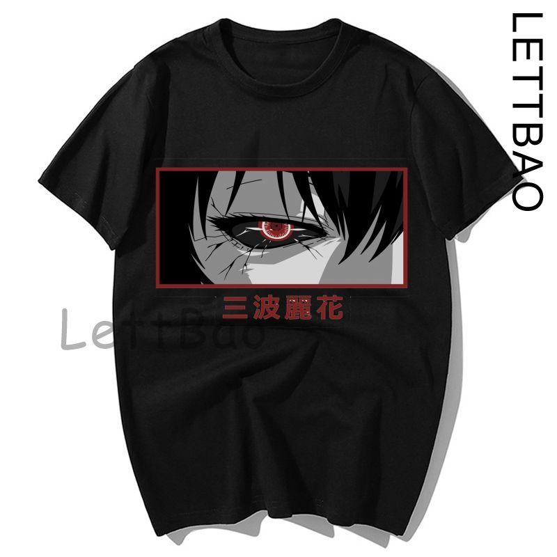 Tokyo Ghoul Kaneki Ken Eyes Japanese Anime Print T Shirt Men Women Streetwear Harajuku Couple
