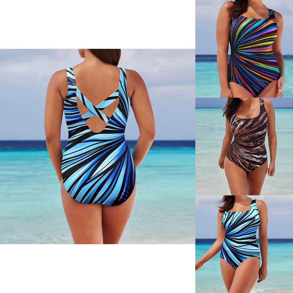 Stylish Women's Swimming Costume Padded Swimsuit Monokini Set For Fashion-forward Beach Days