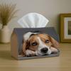 1pc Realistic Contemporary Animal Tissue Box Cover, Dog Portrait Soft Natural High-Quality, Waterproof, Durable, Lightweight, Foldable Storage, Ideal 