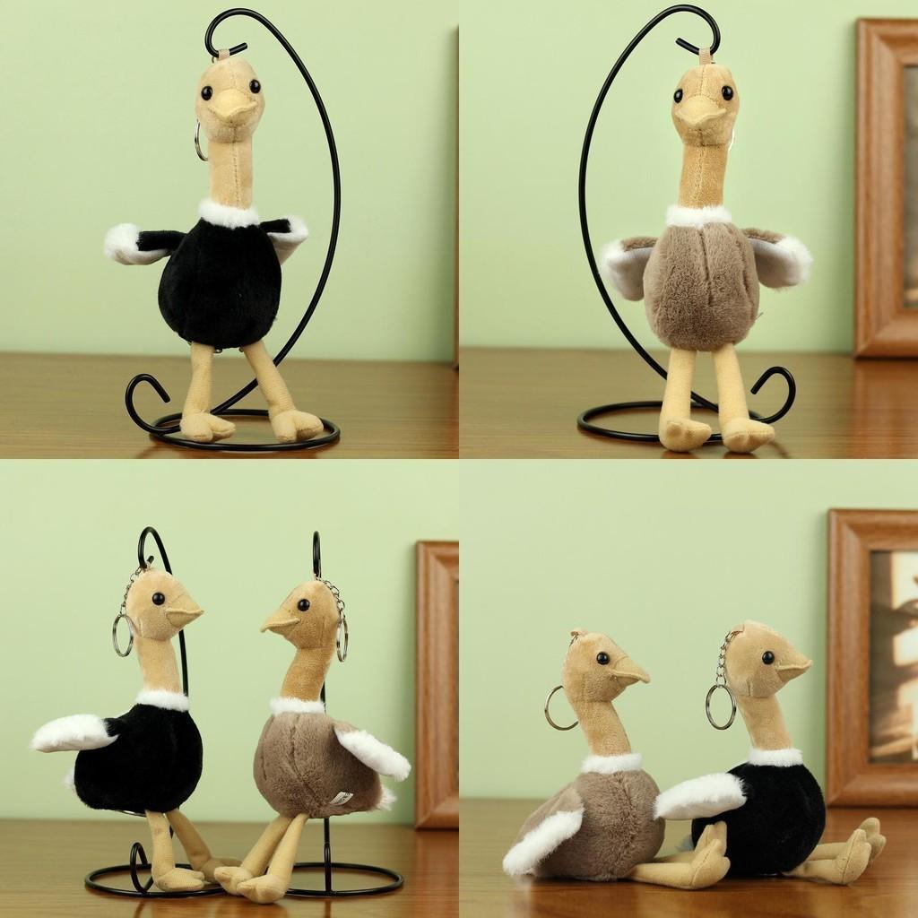 Rozkošný plyšový klíčenka pštros mazlivý ptáček hračka ideální jako dárek k narozeninám pro děti