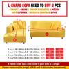 1/2/3/4 Seater Thicken Elastic Jacquard Sofa Cover Slipcover Stretch Polar Fleece L Shape Corner Sofa Covers for Living Room