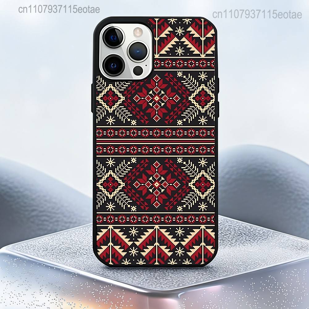 

U-Ukraine Ornaments Pattern Magnetic Phone Case For IPhone 14 16 17 13 12 11 15 Pro Max Plus For Magsafe Wireless Charge Cover iPhone12PRO