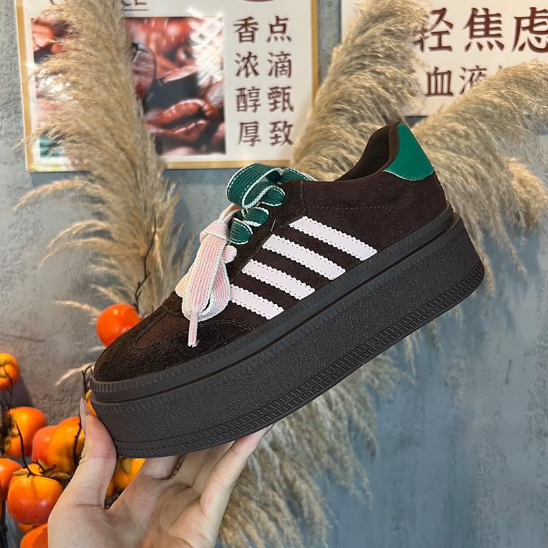 Wulacao Pigskin Insole First Layer Cowhide German Training Shoes Women's Shoes 2025 New Sports Little White Shoes Super Cool Forrest Gump Shoes