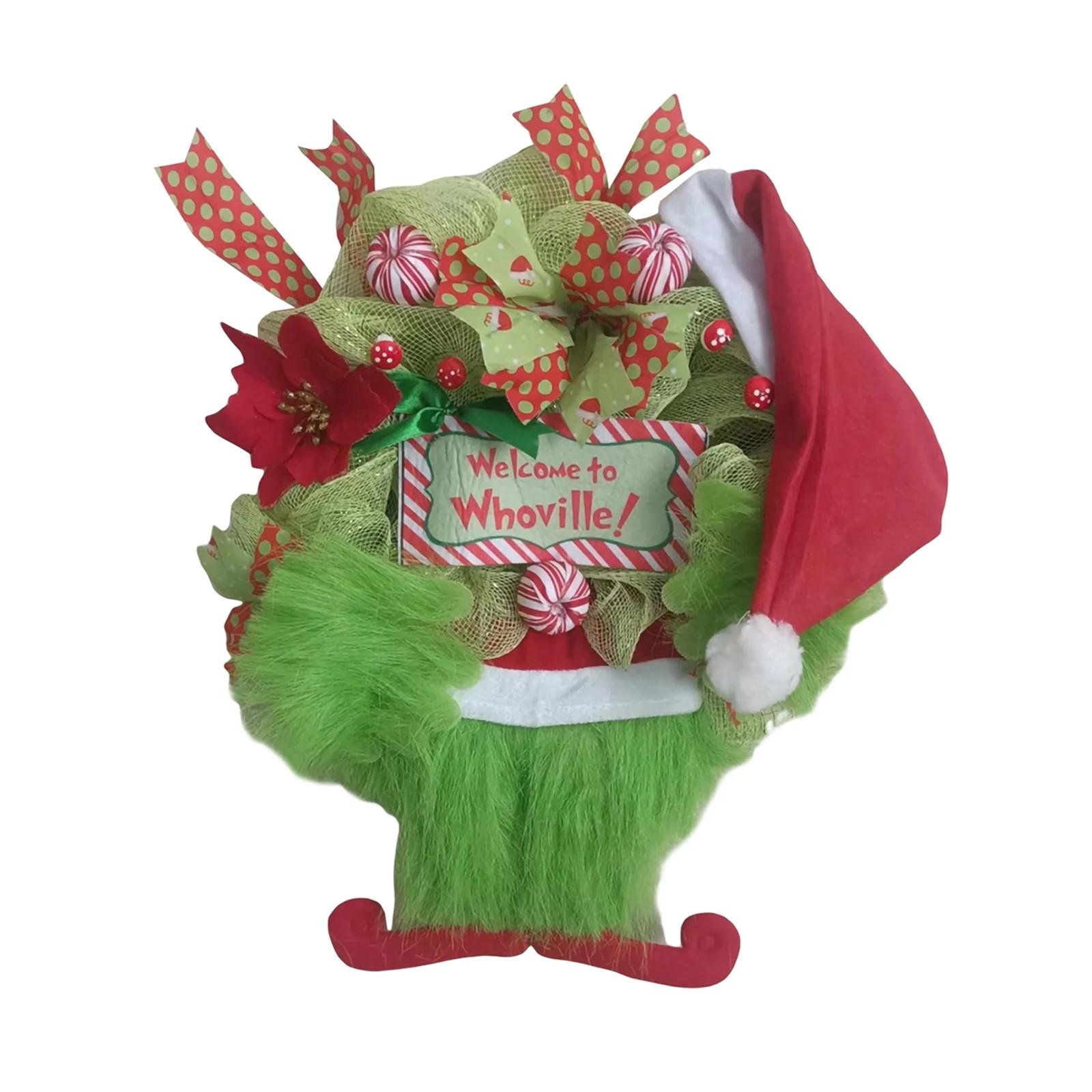 

Хэллоуинский венок Праздничная атмосфера Декоративный венок Подвеска на дверь Подвеска на стену One Size зелёный