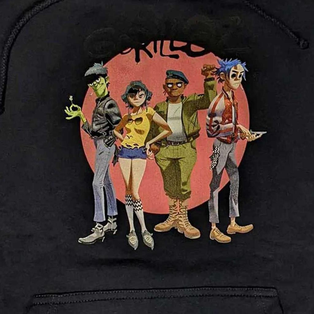 Gorillaz Unisex Adult Group Circle Rise Pullover Hoodie