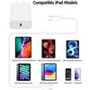 Para Carregador iPhone16 Carregamento Rápido, Para Carregador iPhone15, Para Carregador iPad Carregamento Rápido Carregador de Parede com Cabo USB C para C de 6 PÉS