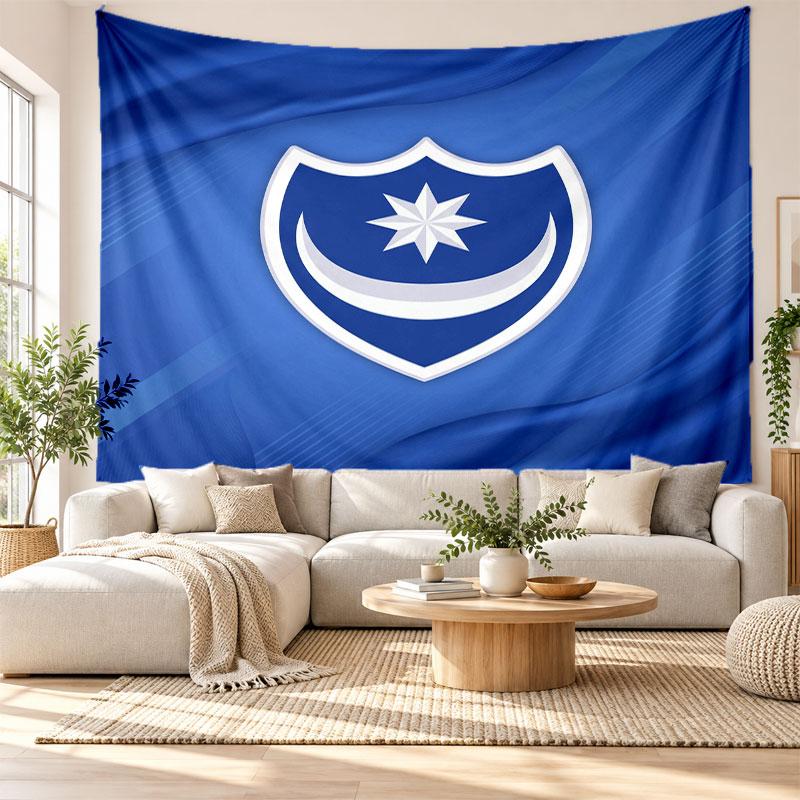 Portsmouth FC Wall Tapestry, Soft Fabric Wall Hanging, Decorative Backdrop For Bedroom Home Wall Art