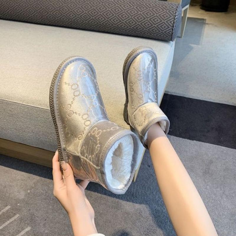 Fashion Soft Gray Waterproof Korean Style Women's Snow Boots Boot Hot Comfortable and Elegant Lamb Sale Designer Luxury Y2k Ladies Shoes