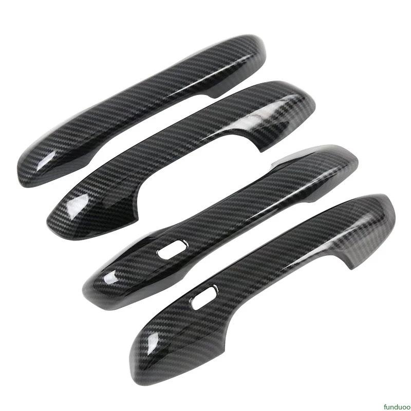 Car Door Handle Bowl Cover For Kia Sorento MQ4 -2026 Carbon Fiber Chrome Trim Sticker Styling Accessories