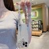 Suitable for IPhone16 Phone Case, Heart-shaped Water Diamond 15Promax, Apple 14 Protective Case, New Wristband 13 Creativity