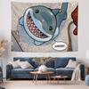 Trendy Street Style Shark Tapestry Bedroom Decor Art Print