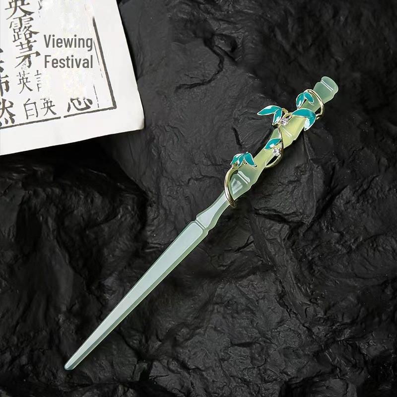 Diamantbesetzte Haarnadel mit Lotusquaste: Eleganter chinesischer Stil mit Perlenblumen- und Friedensschloss-Design, perfekt für Frauen.