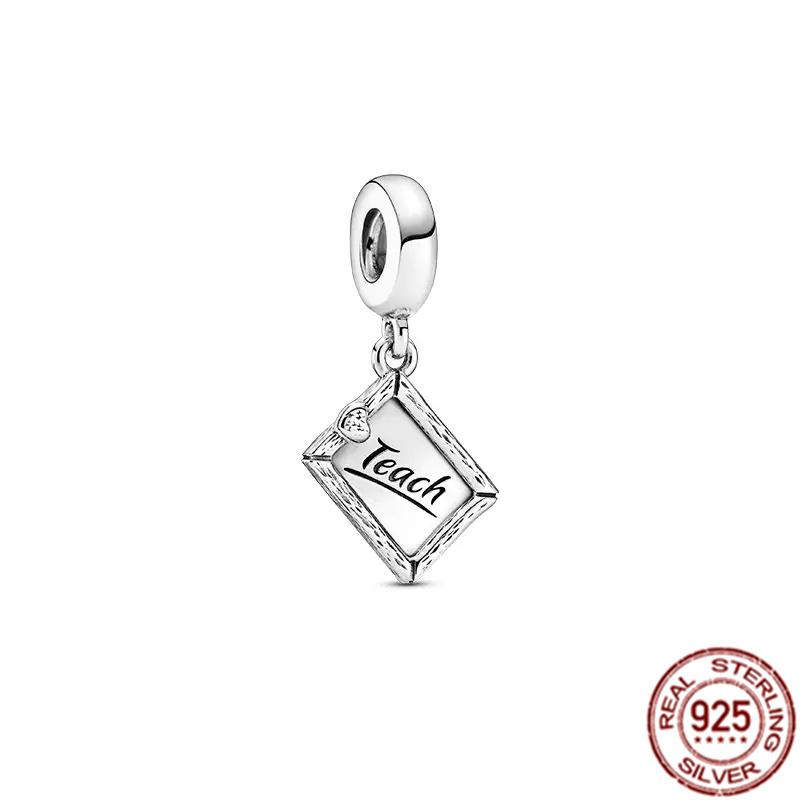 

Hot S925 Sterling Silver Fit Оригінальний браслет Шарм Ювелірні вироби Гантелі Палітра Стетоскоп Намистини та гарнітура Літак Висяться