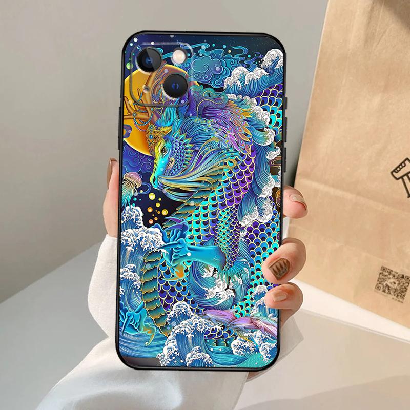 Fashion Chinese Dragon Phone Case For iPhone 17 Air 16 15 14 11 12 13 Pro Max 12 13 Mini 15 16 Plus 16e Cover Coque