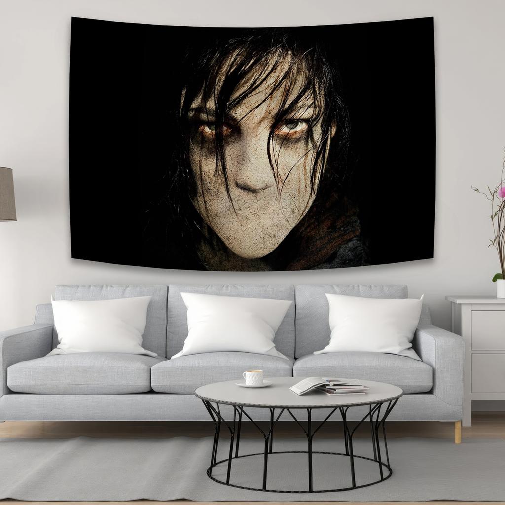 Mysterious Silent Hill Dream Tapestry Ins Style Ink Art Wall Hanging for Bedroom Living Room Game Theme Decorative Decor