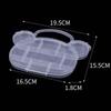 Heart & Flower Shaped Transparent Compartment Storage Box for DIY Beading and Nail Art Accessories, Cartoon Design with Lid.