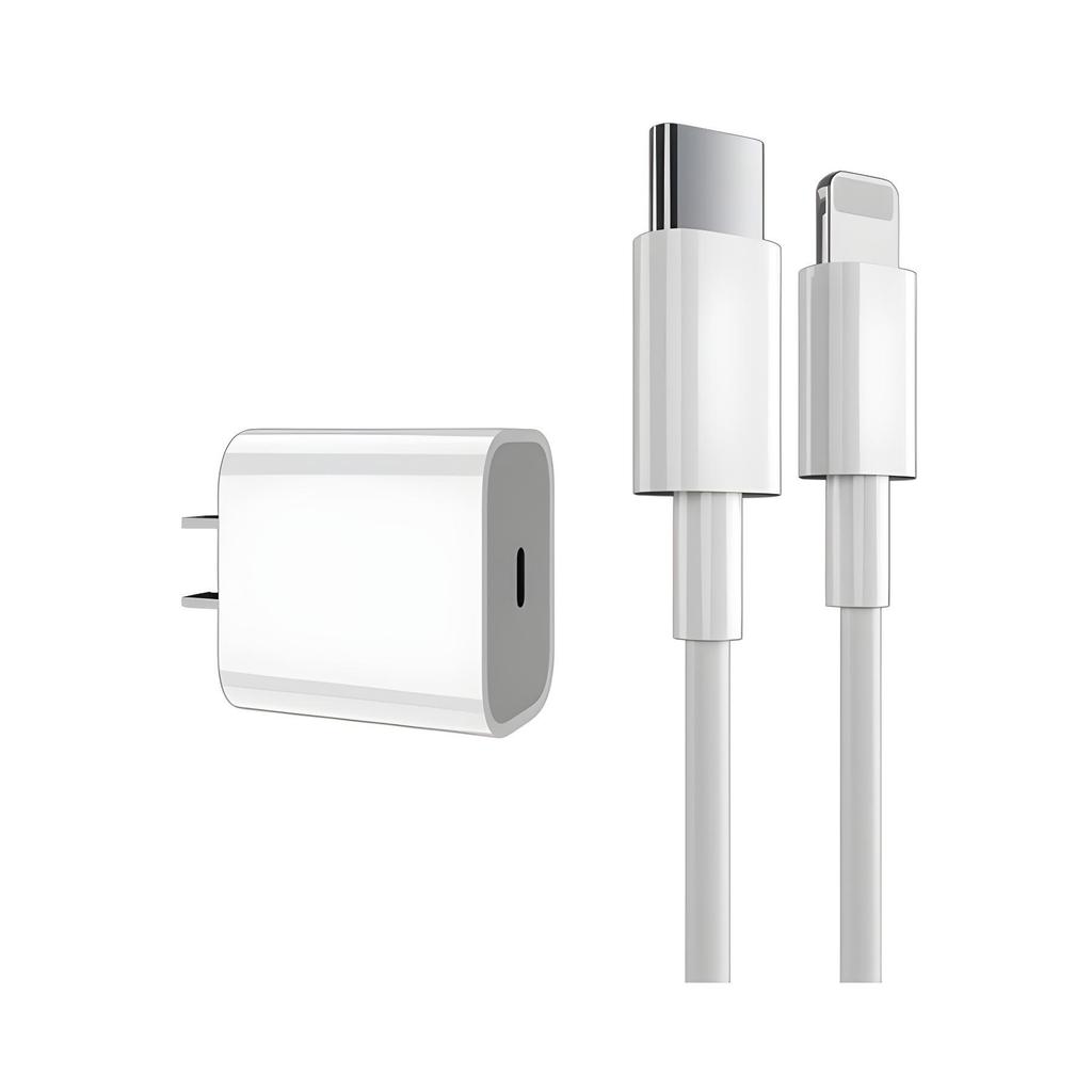 Compatible 20W Fast Charger for Apple iPhone 14, 13, 12, 11, XS, XR with Charging Head and Data Cable