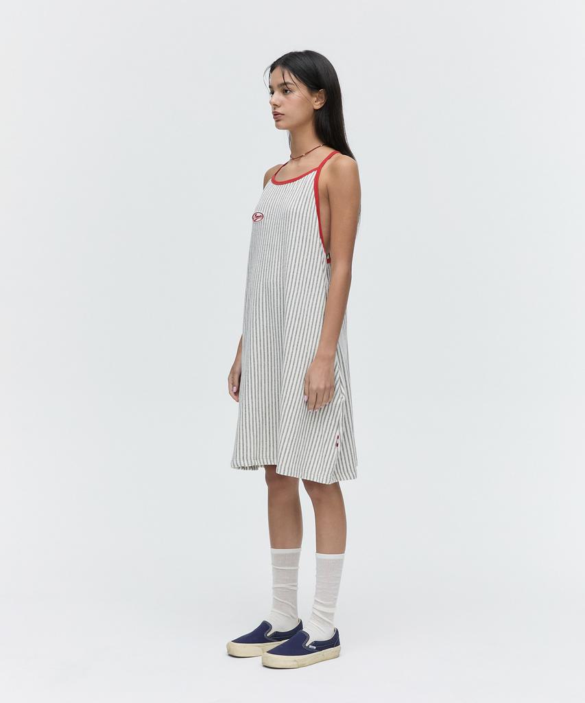 Minasu Menasoo Summer Stripe Terry Strap Onepiece_Gray