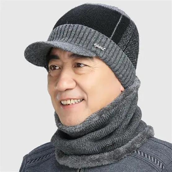 Warme Wintermütze für Herren, lässige weiche Beanie für Männer, Wollmütze mit Futter, hochwertige Motorhaube, Strickmütze
