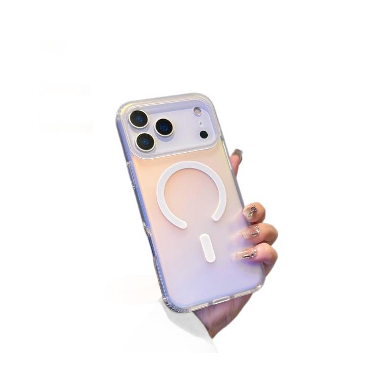 Applicabile alla custodia per cellulare iphone17 Apple 17promax cambio graduale laser 17Pro camaleonte Samsung custodia magnetica