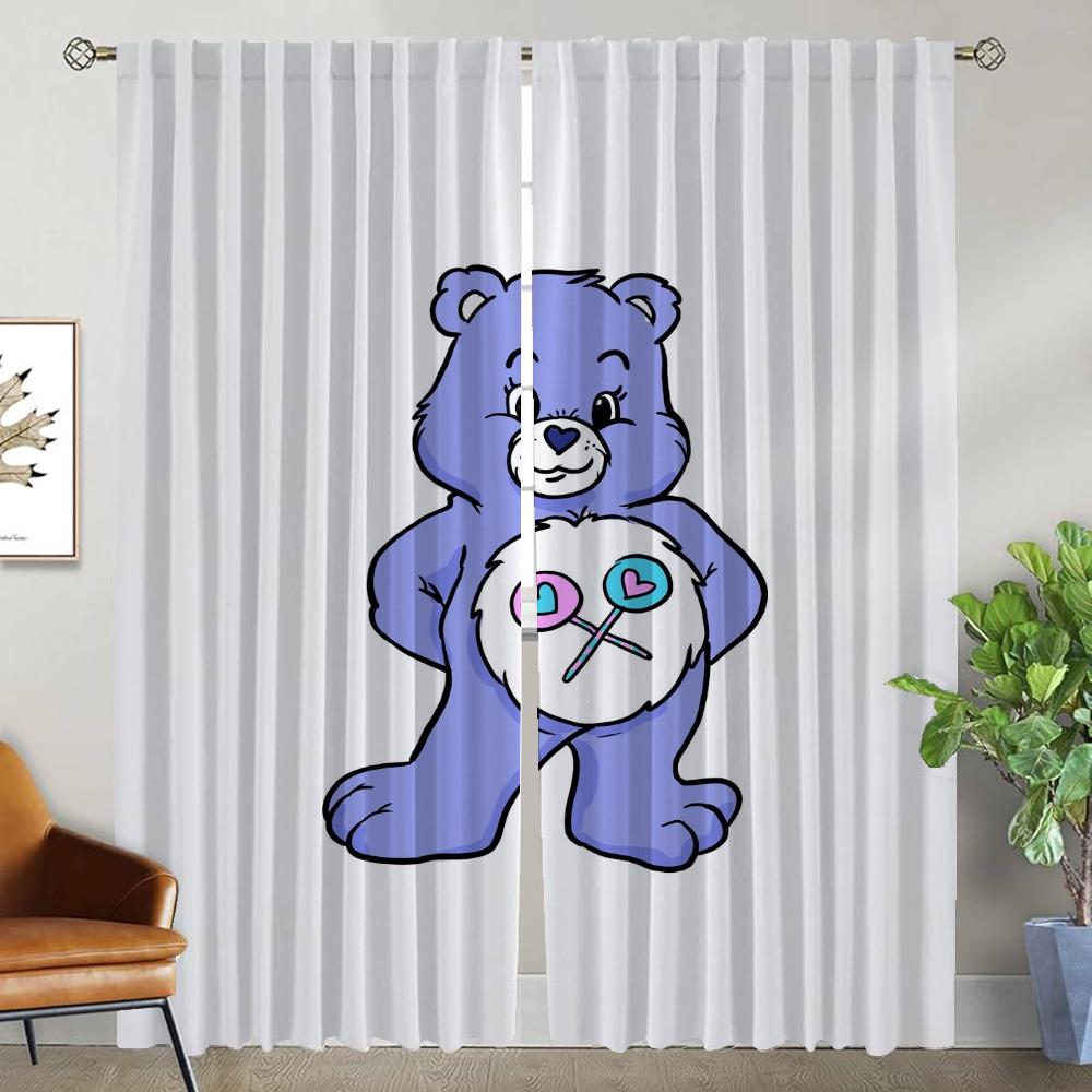 

Partition Care BearS Elegant Room Curtains 2 Pieces Blackout Curtain for Room 2 Panel Halloween Decoration Shades Living Kitchen W50xH70cmx2pcs-CL