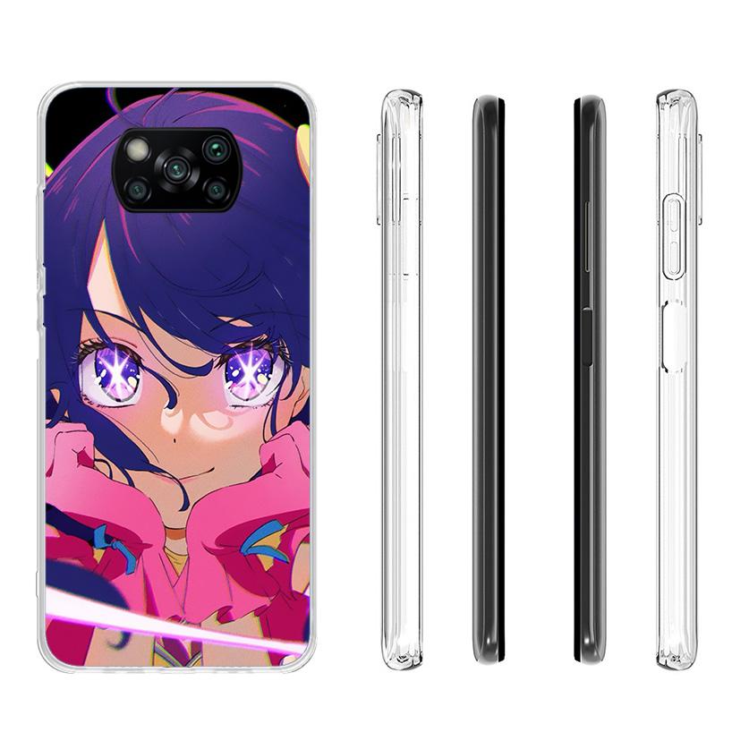 Japan Anime Oshi No Ko Phone Case For Xiaomi Poco X7 X6 X5 Pro F7 Ultra Redmi 15C 15 13 13C 12 12C 10 10A 10C 9 9A 9C 9T Shell P
