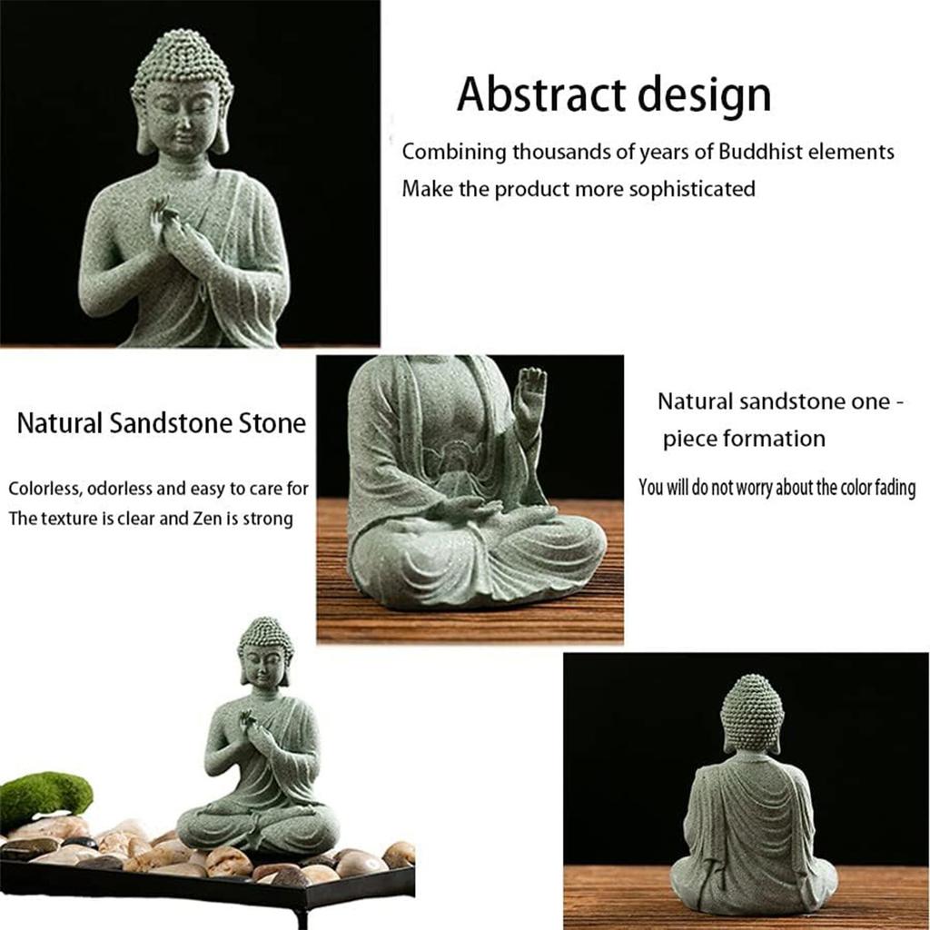 Meditating Buddha Statue Sculpture Table Art Home Room Decoration Gift for Housewarmin