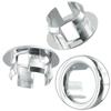 2XOverflow Ring Bathroom Basin Sink Silver Chrome Hole Cover Cap Inserts Round For Home Decoration About 22mm-24mm
