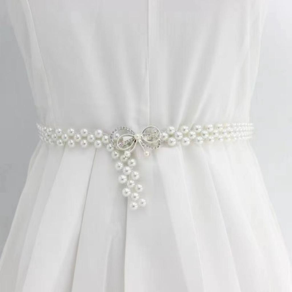 Women's Rhinestone Pearl Waist Chain