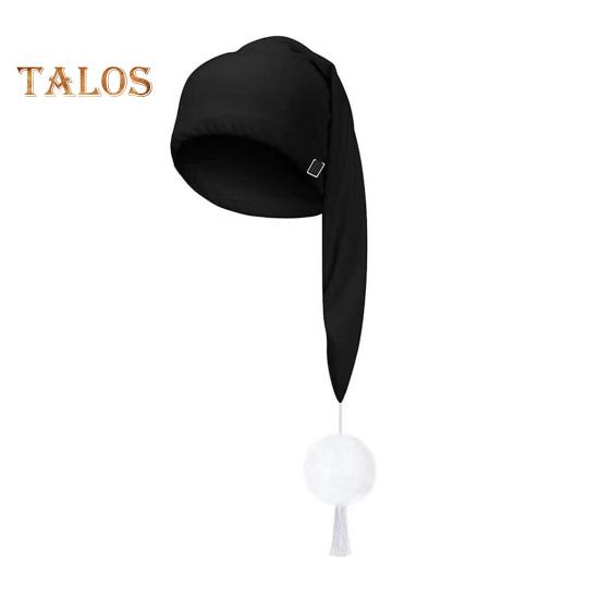 

Унісекс нічна шапка для сну з кулькою з помпом Регульована суцільна кольорова термошапка з еластичним дизайном для холодної погоди Осінньо-зимова шапка чорний