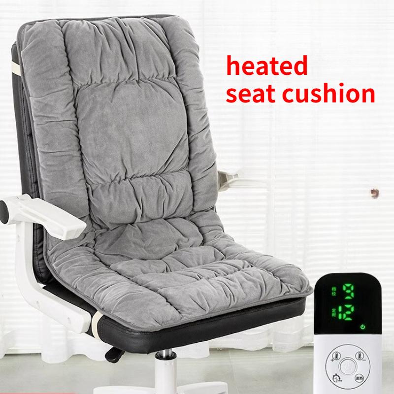 Heated Seat Cushion Backrest Integrated Electric Chair Pad Winter Warm Buttocks Stool Cushion Energy Saving Temperature Control Gaming Chair Cushions