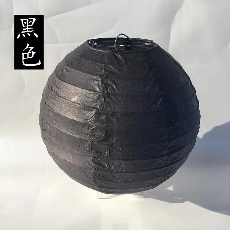 

4inch-16inch Gold Silver White Wedding Paper Lantern Round Lamp Wedding Decor Glim Festival Birthday Party Home Decoration 4inch 10cm чёрный