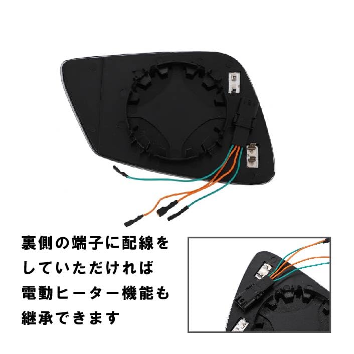BMW Dørspeil Sidespeil med Kompatibel med Elektrisk Dør Ekte Tilpasset F01/F02/F03/F04/F10/F11/F12/F13 Linse, Speil, 4-Pins Sokkel,