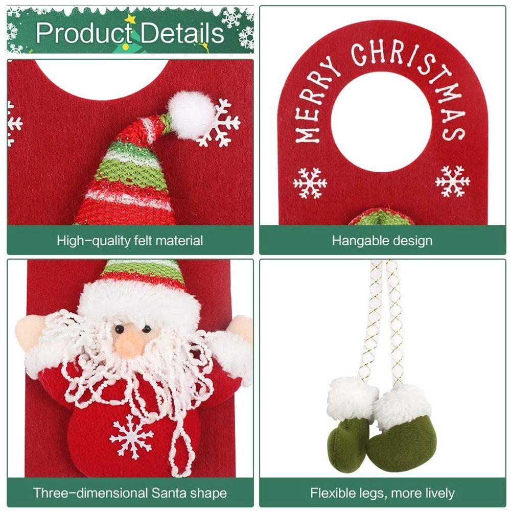 Xmas Cute Snowman Doorknob Hanger Hanging Pendant Christmas Ornament Door Decor