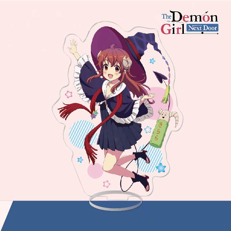 Anime Acrylic Stand Action Figure Toy The Demon Girl Next Door PVC Acrylic Stand Machikado Mazoku Desktop Stand Model Toy Gift