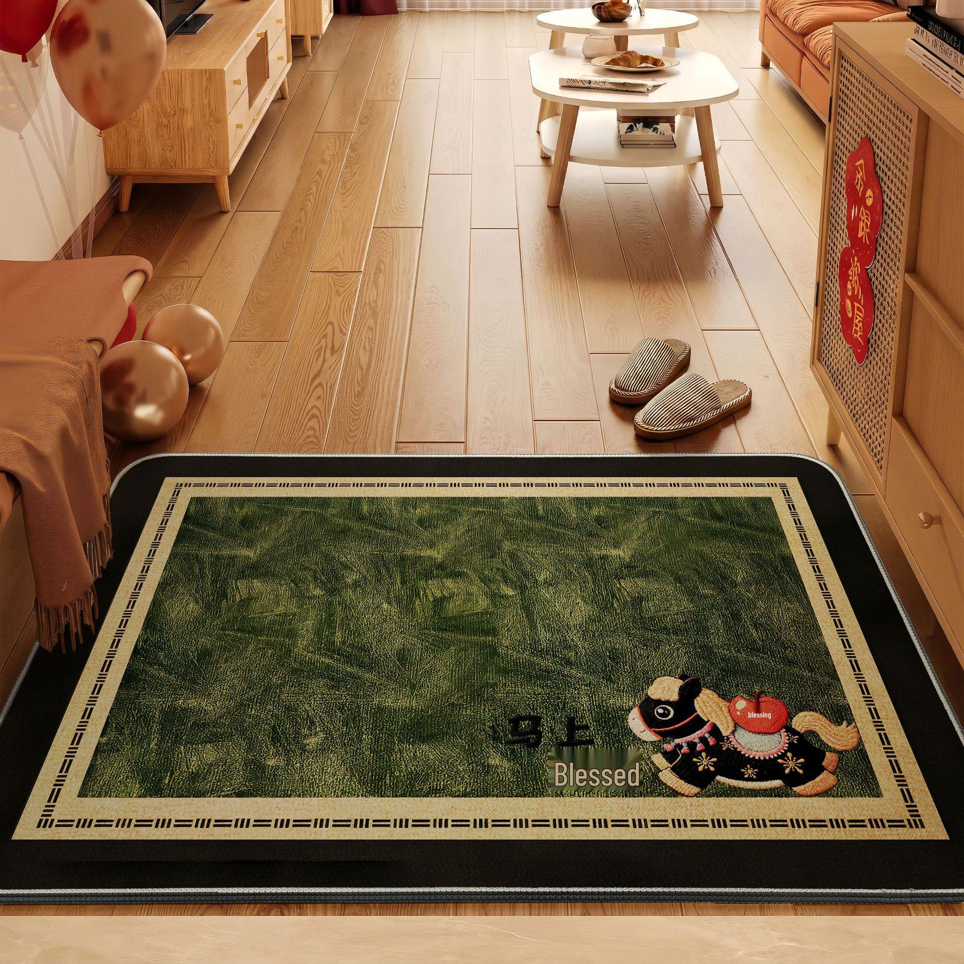 High-Grade Absorbent Linen Mat: Oil-Proof, Non-Slip, Washable Floor & Kitchen Carpet 38 x 58 cm